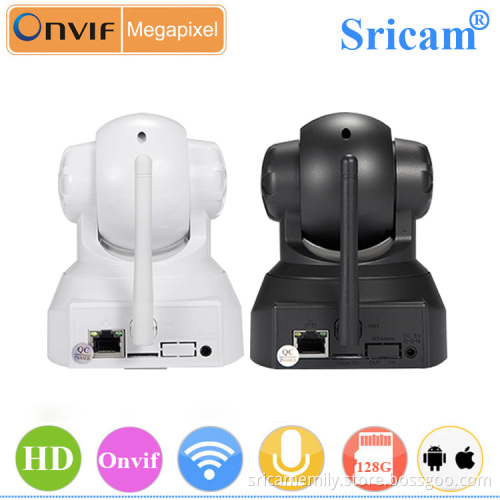 Sricam SP012 Factory Sale White/Black Wireless Wifi Two Way Audio PT CCTV Camera with Onvif Protocal